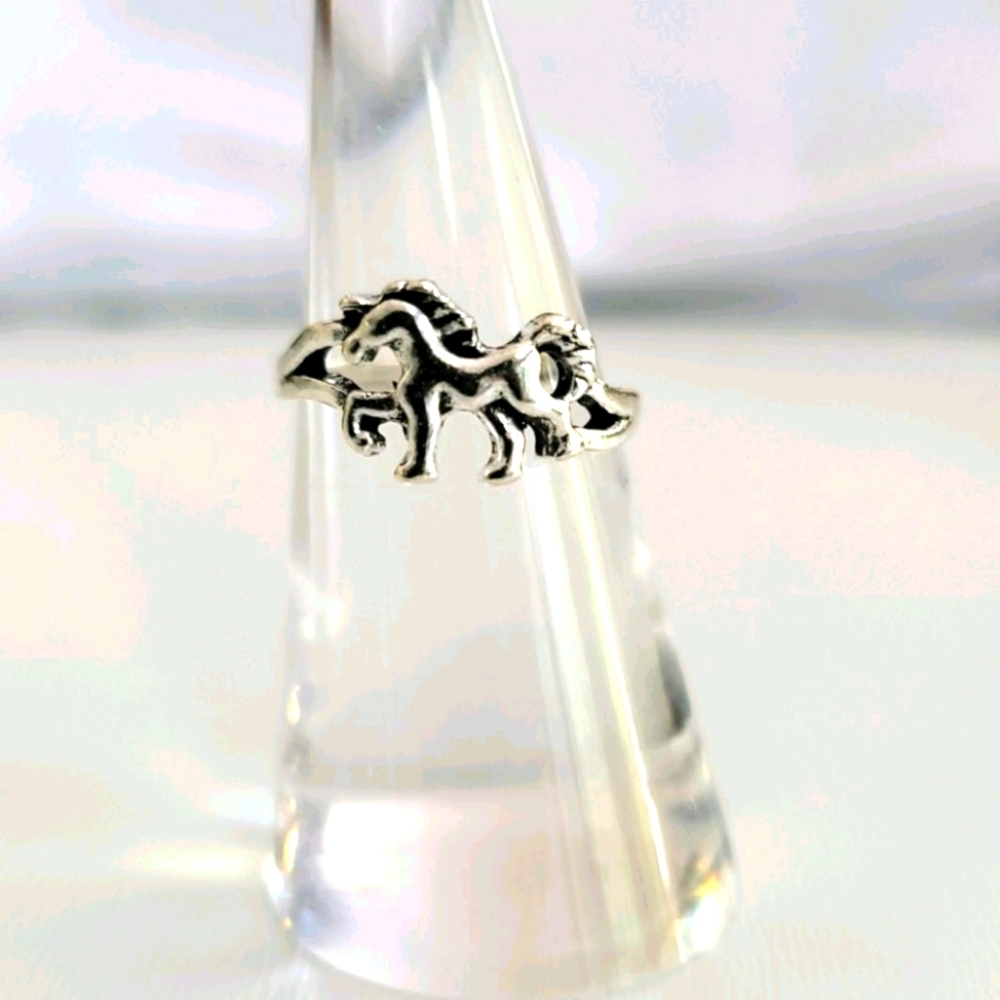 Vintage Silver Unicorn/Horse Ring Size 6.5 Women's Jewelry
